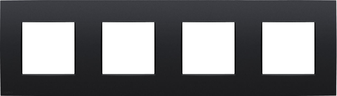 Niko Intense Matt Black Coated Afdekraam 4-voudig HV mat zwart 136-76400 afbeelding 2